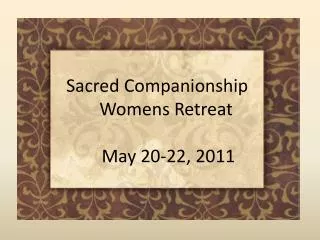 Sacred Companionship VVC Womens Retreat