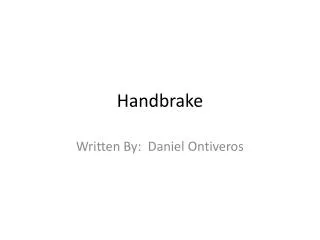 Handbrake