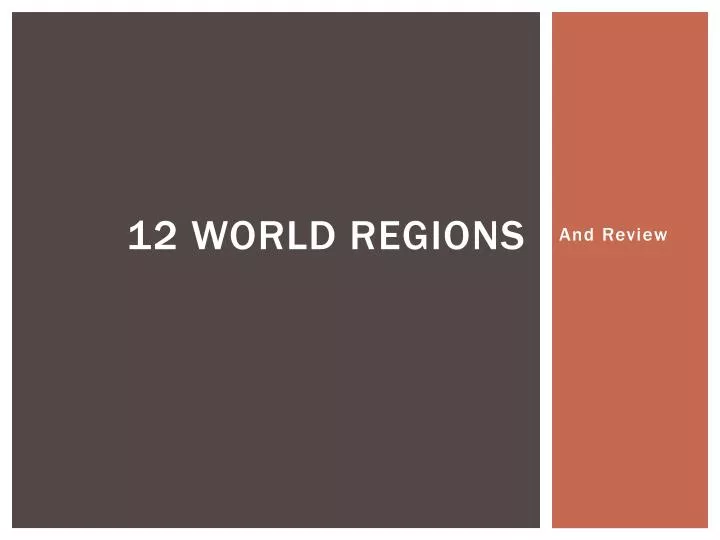 12 world regions