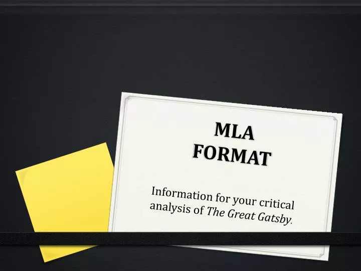 mla format