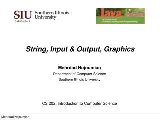 String, Input &amp; Output, Graphics