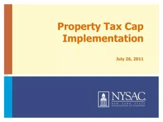 Property Tax Cap Implementation