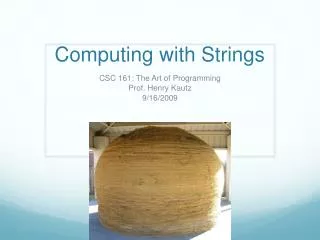 Computing with Strings