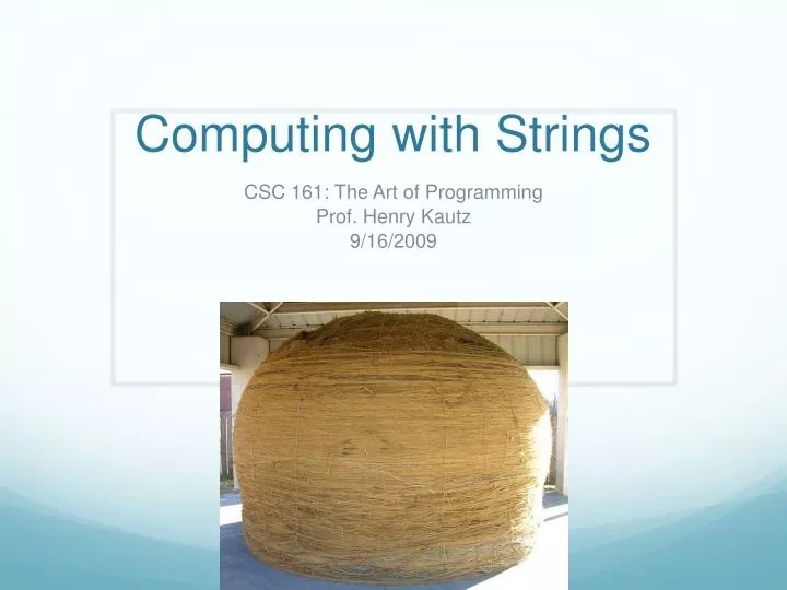 computing with strings