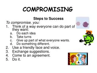 COMPROMISING