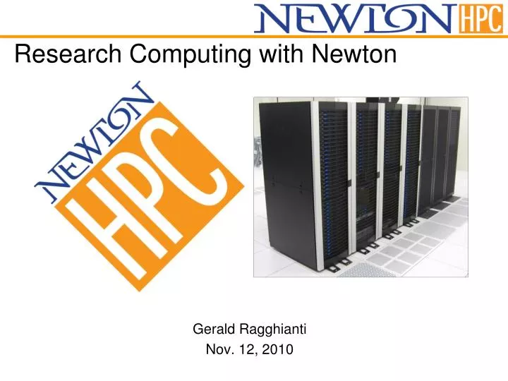 research computing with newton