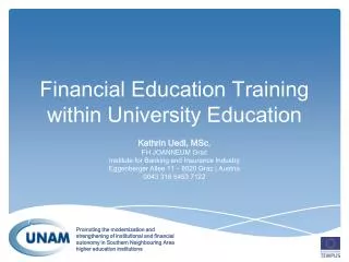 Financial Education Training within University Education