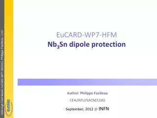 EuCARD-WP7-HFM Nb 3 Sn dipole protection