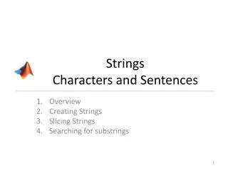 Strings Characters and Sentences