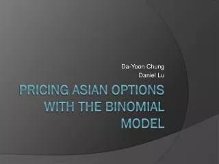 Pricing Asian Options with the Binomial Model