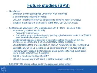 Future studies (SPS)