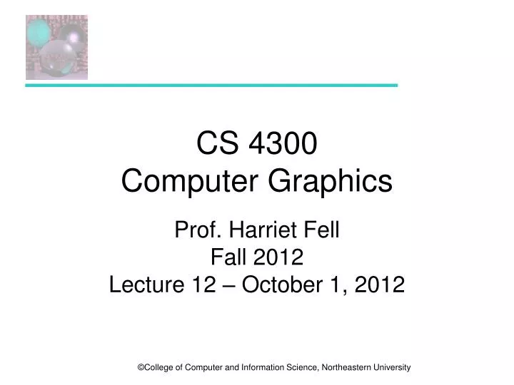cs 4300 computer graphics