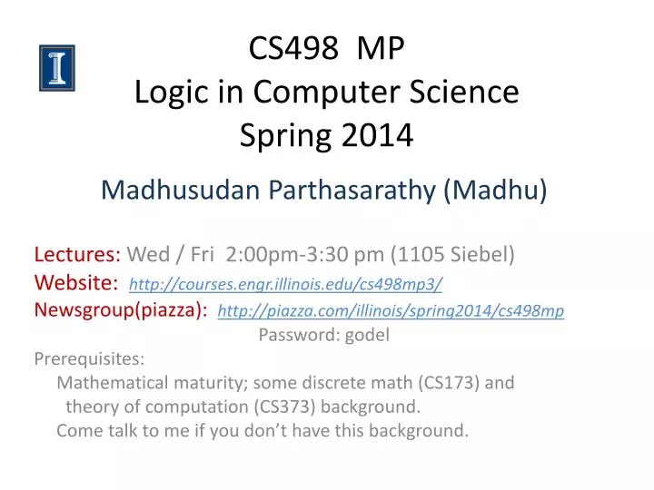 cs498 mp logic in computer science spring 2014
