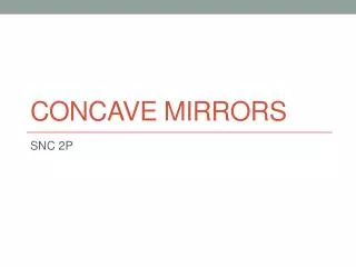 concave mirrors