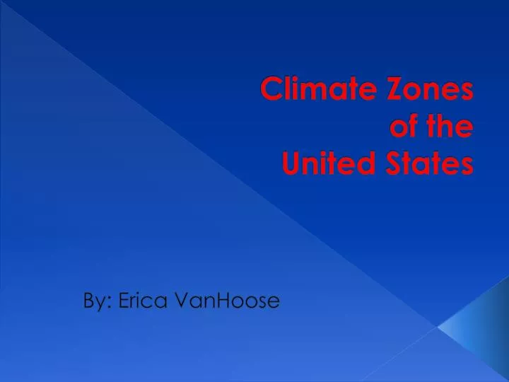climate zones of the united states