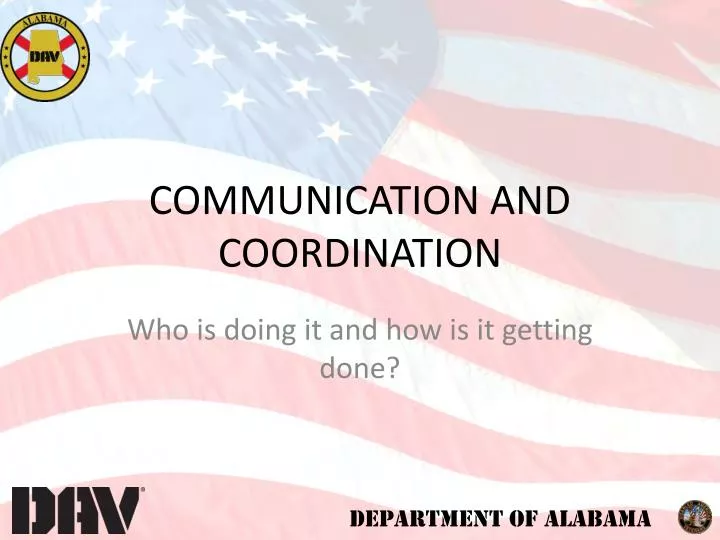 communication and coordination