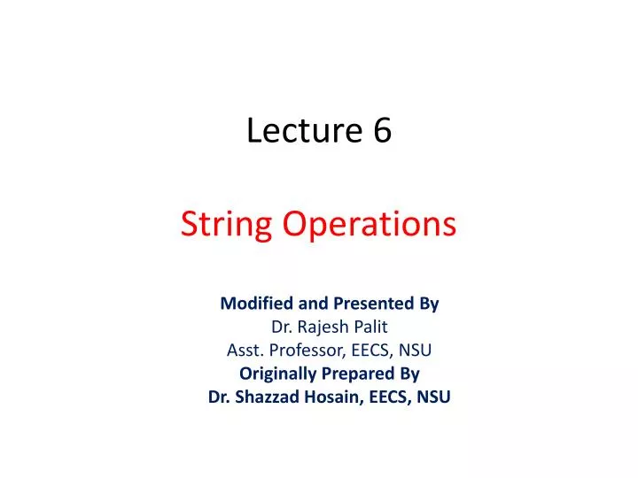 lecture 6 string operations