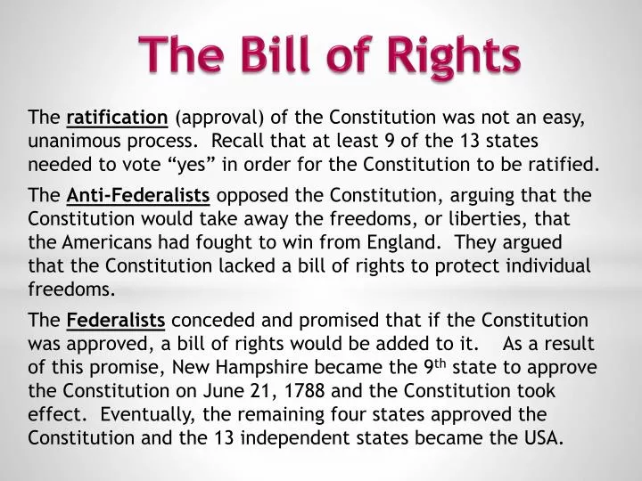 the bill of rights