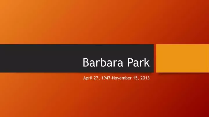 barbara park