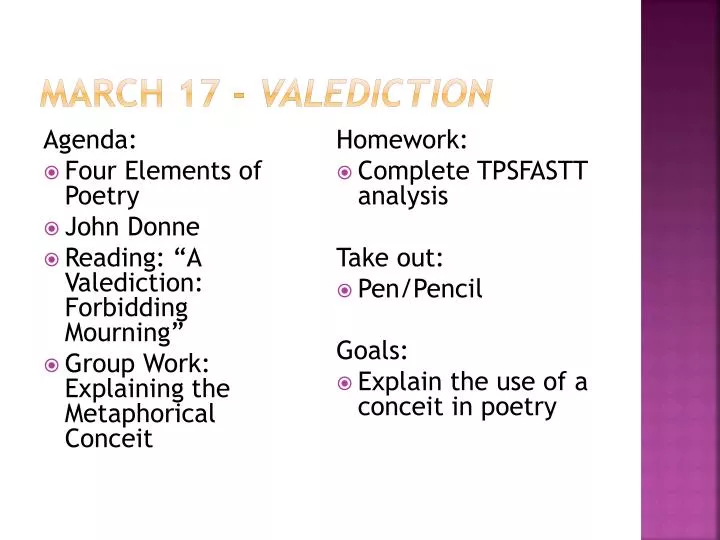 march 17 valediction