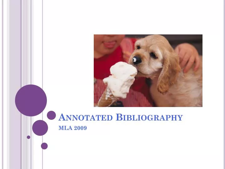 annotated bibliography