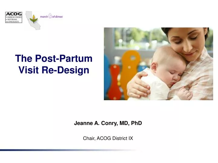 the post partum visit re design