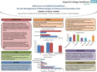 Adherence to Published Guidelines