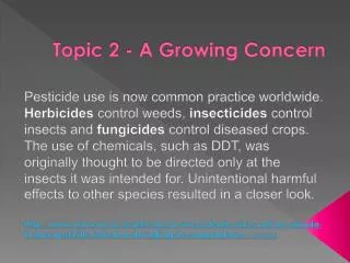 topic 2 a growing concern