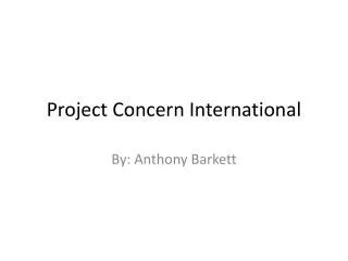 Project Concern International