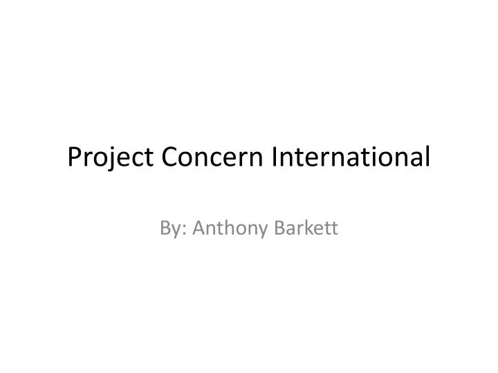project concern international