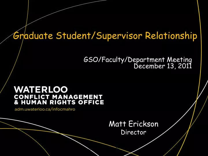 graduate student supervisor relationship