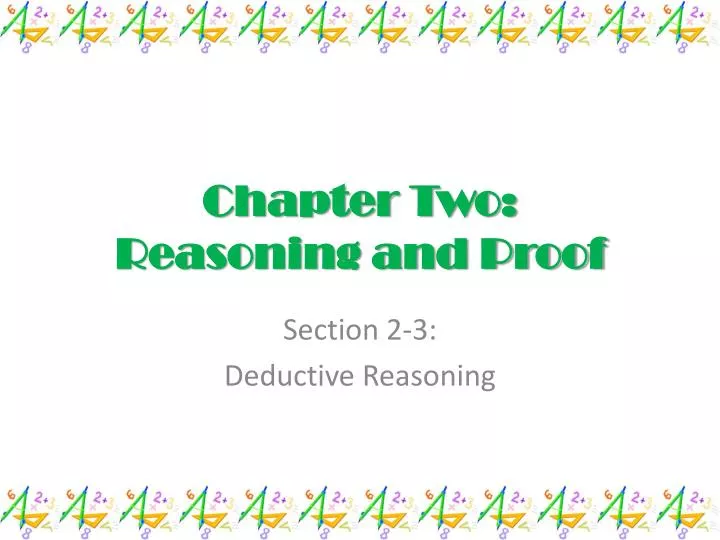 chapter two reasoning and proof