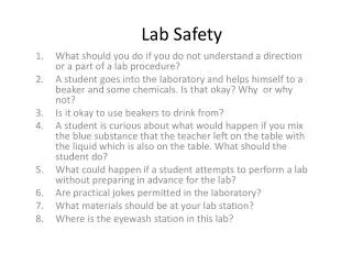 Lab Safety