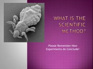 What is the Scientific method?