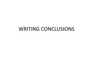 writing conclusions