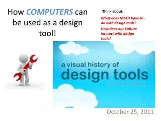 How COMPUTERS can be used as a design tool!