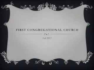 first congregational church