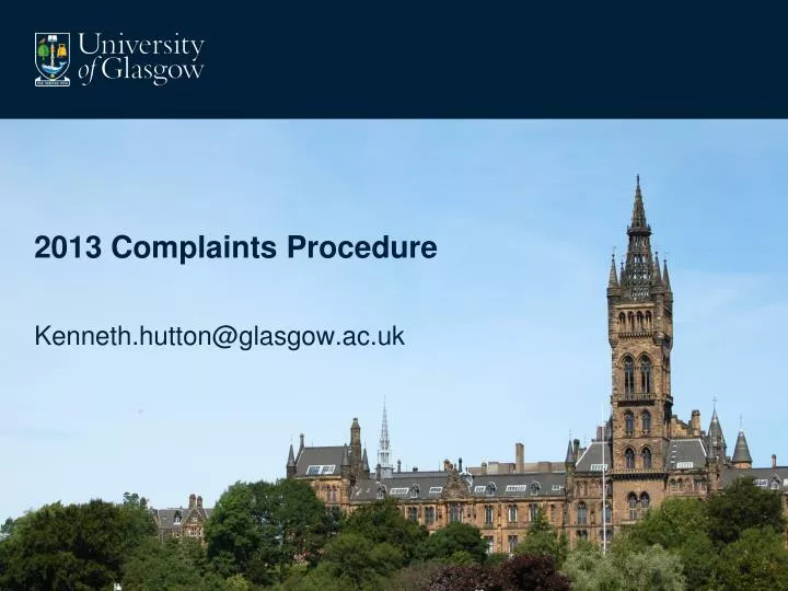 2013 complaints procedure