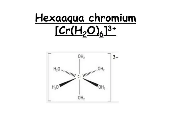 hexaaqua chromium cr h 2 o 6 3