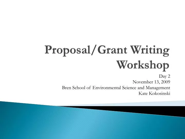 proposal grant writing workshop