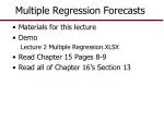 Effective Forecasts with Multiple Regression Models - slide 1