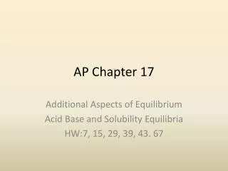 AP Chapter 17