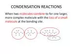 CONDENSATION REACTIONS - slide 1