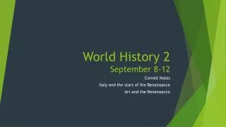 World History 2 September 8-12