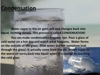 condensation