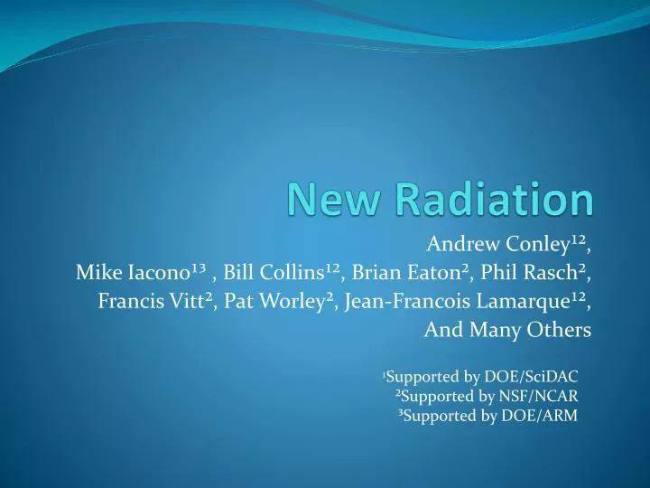 new radiation