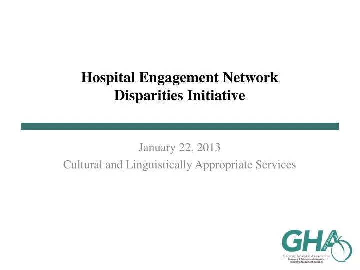 hospital engagement network disparities initiative