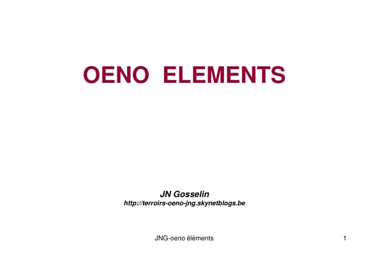 oeno elements