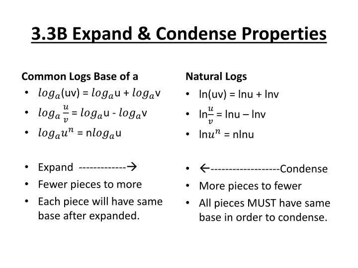 3 3b expand condense properties
