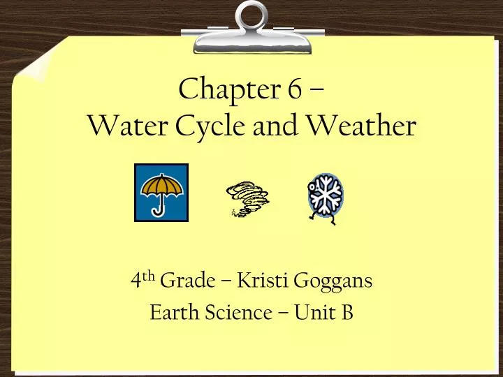 chapter 6 water cycle and weather